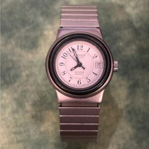 Vintage Women’s Sicura Stunt Watch Brevete Depose 8501 White Face NEW BATTERY